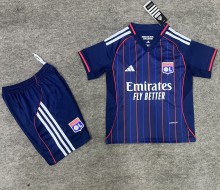 25-26 Lyon Away Kids Soccer Jersey
