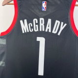 23-24 Rockets McGRADY #1 Black Top Quality Hot Pressing NBA Jersey (Trapeze Edition)