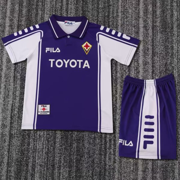 1999-2000 Fiorentina Home Retro Kids Soccer Jersey