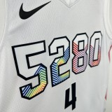 24-25 Nuggets WESTBROOK #4 White City Edition Top Quality Hot Pressing NBA Jersey