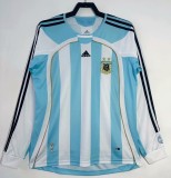 2006-2007 Argentina Home Long Sleeve Retro Soccer Jersey