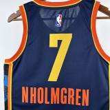 24-25 OKC Thunder NHOLMGREN #7 Black City Edition Top Quality Hot Pressing NBA Jersey