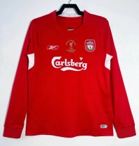 2004-2005 LIV Home Long sleeves Retro Soccer Jersey