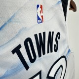 24-25 Timberwolves TOWNS #32 White City Edition Top Quality Hot Pressing NBA Jersey
