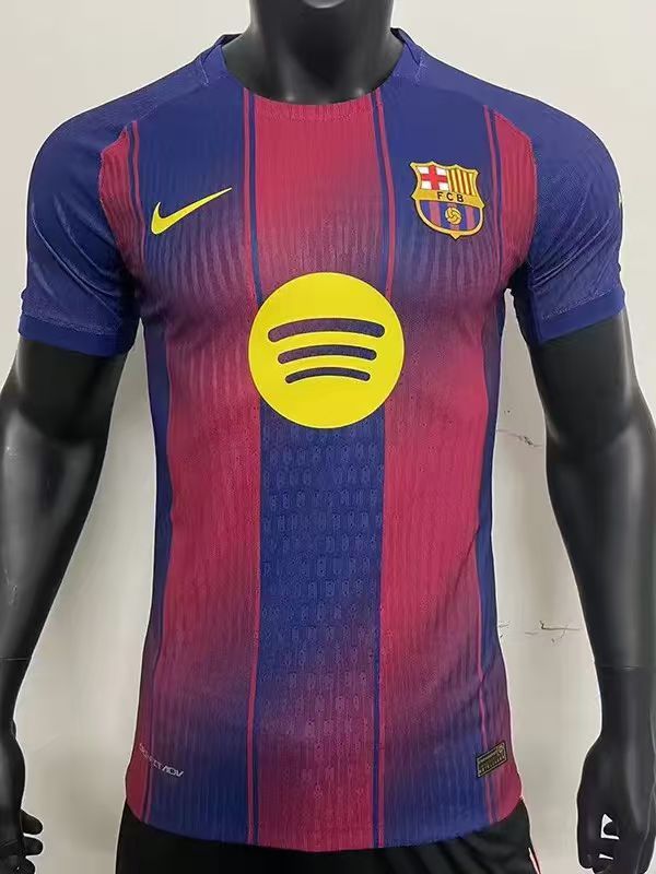 25-26 BAR Home Player Version Soccer Jersey