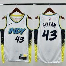 24-25 Indiana Pacers SIAKAM #43 White City Edition Top Quality Hot Pressing NBA Jersey