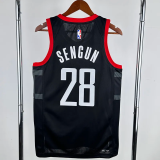 23-24 Rockets SENGUN #28 Black Top Quality Hot Pressing NBA Jersey (Trapeze Edition)