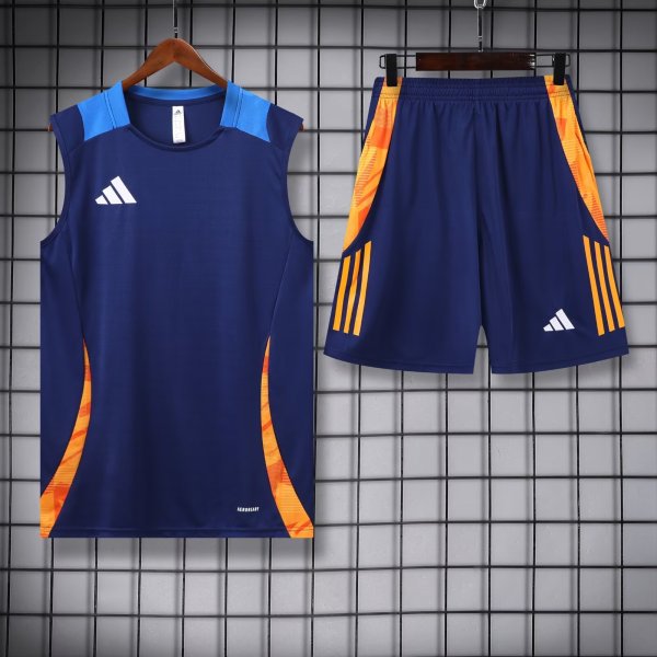 2024 AD Blue Tank Top And Shorts Suit