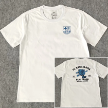 25-26 BAR White High Quality Casual T-Shirt #圆领蓝标