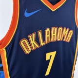 24-25 OKC Thunder NHOLMGREN #7 Black City Edition Top Quality Hot Pressing NBA Jersey