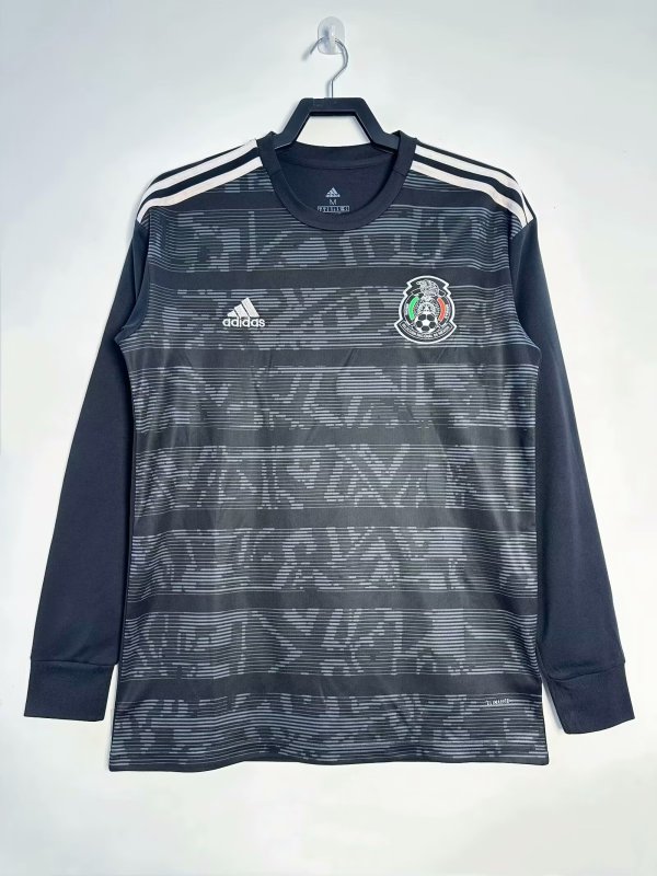 2019 Mexico Home Long Sleeve Retro Soccer Jersey
