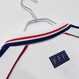 1998 France Away White Retro Soccer Jersey
