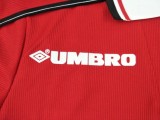 1998-1999 Man Utd Home Retro Soccer Jersey Shirt