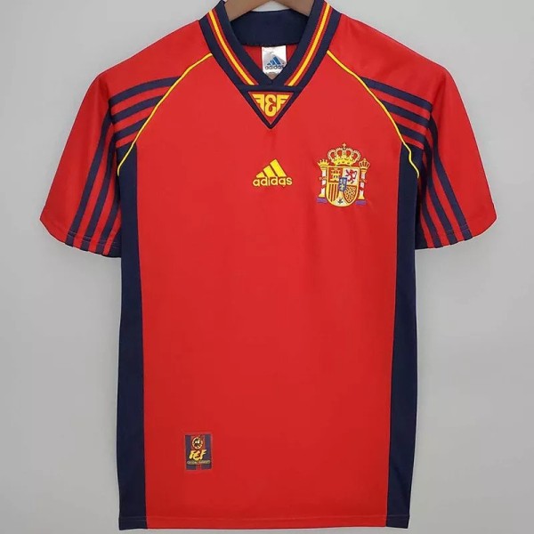 1998 Spain Home Retro Soccer Jersey