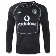 2000-2002 Man Utd Away Black long sleeve Retro soccer jersey