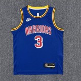 Warriors POOLE #3 Blue 75th Anniversary Retro NBA Jersey