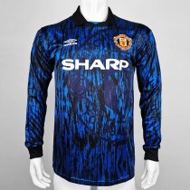 1993 Man Utd Away Long Sleeve Retro Soccer Jersey
