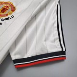 1983 Man Utd Away White Retro Soccer Jersey