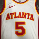 HAWKS MURRY #5 White Top Quality Hot Pressing NBA Jersey