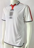 2004 England Home Retro Soccer Jersey