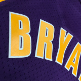 2001 LAKERS BRYANT #8 Purple Retro Top Quality Hot Pressing NBA Jersey