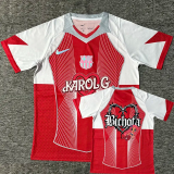 25-26 BAR Red White Special Edition Fans Training Shirts 1:1 Thai Quality