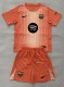 25-26 BAR Orange Goalkeeper Kids Soccer Jersey 1:1 Thai Quality