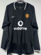 2003-2004 Man Utd Away Long Sleeve Retro Soccer Jersey