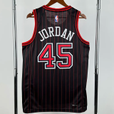 25-26 BULLS JORDAN #45 Black Top Quality Hot Pressing NBA Jersey (Trapeze Edition) 飞人版