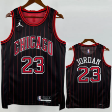 25-26 BULLS JORDAN #23 Black Top Quality Hot Pressing NBA Jersey (Trapeze Edition) 飞人版