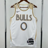 24-25 BULLS WHITE #0 White City Edition Top Quality Hot Pressing NBA Jersey