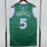 25-26 Dallas Mavericks RUSSELL #5 Green Retro Top Quality Hot Pressing NBA Jersey