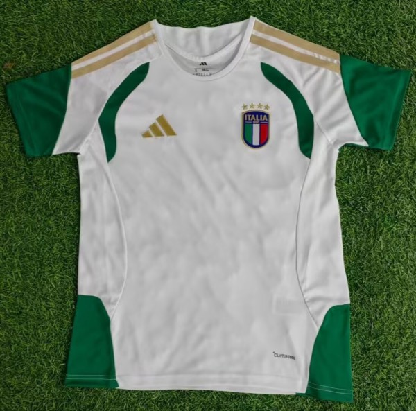 25-26 Italy White Green Training shirts