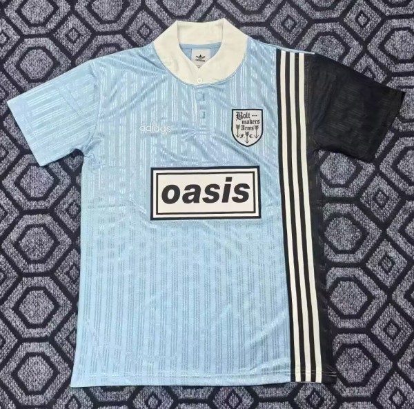 1996 AD Oasis Joint Edition Blue Retro Version Polo Short Sleeve