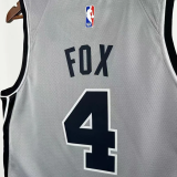25-26 SA Spurs FOX #4 Grey Top Quality Hot Pressing NBA Jersey