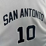 25-26 SA Spurs SOCHAN #10 Grey Top Quality Hot Pressing NBA Jersey