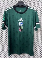 25-26 Schalke 04 150th Anniversary Commemorative Edition Fans Soccer Jersey（The Badge only prints English letters and does not have a background image）
