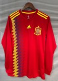 2018 Spain Long Sleeve Retro Soccer Jersey