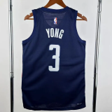 24-25 Wizards YONG #3 Royal blue Top Quality Hot Pressing NBA Jersey (Trapeze Edition)飞人版