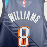 25-26 OKC Thunder WILLIAMS #8 Gray City Edition Top Quality Hot Pressing NBA Jersey