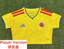 2026 Colombia Home Women Player Version Cheerleading Short-sleeved (女) 2026 Colombia Home Women Player Version Cheerleading Short-sleeved (女)
