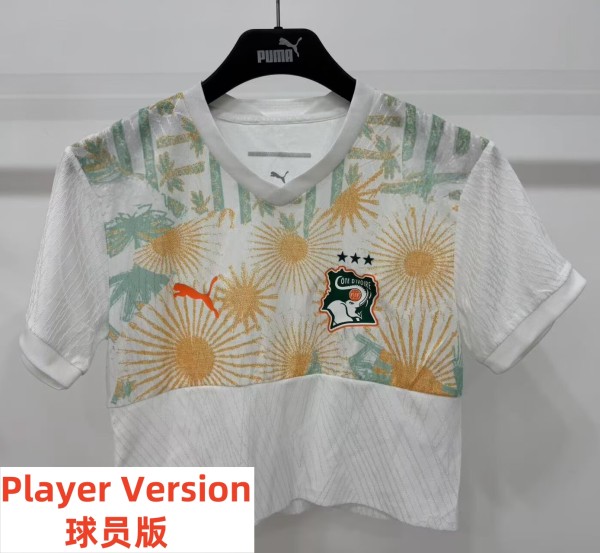 2026 Cote d'Ivoire Away Women Player Version Cheerleading Short-sleeved (女)