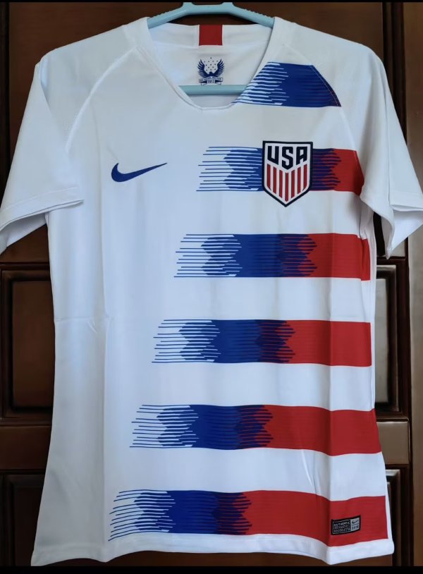 2018 USA Home Retro Soccer Jersey
