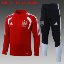 26-27 Spain High Quality Kids Half Pull Tracksuit