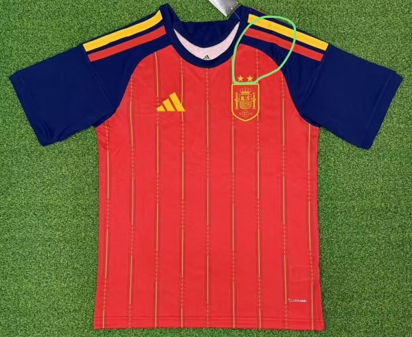 2026 World Cup Spain Home Fans Soccer Jersey (With 2 Star)*两颗星