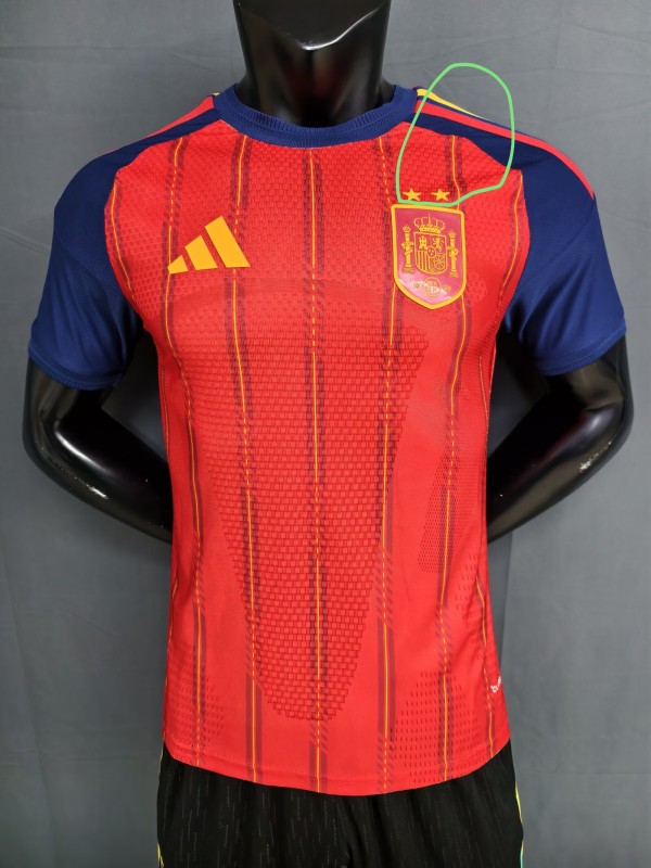 2026 World Cup Spain Home Player Version Soccer Jersey (With 2 Star)*两颗星