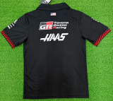 2026 Haas New Pattern Heat Transfer Printing Short Sleeve Racing Suit*有领