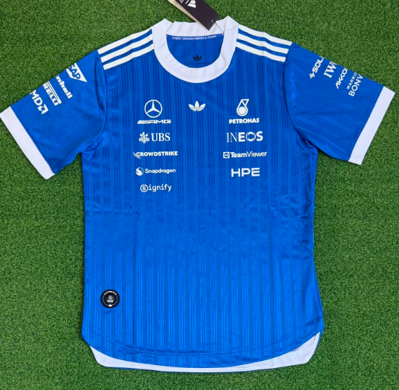 2026 Mercedes New Pattern Player Version Heat Transfer Printing Short Sleeve Racing Suit