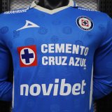 26-27 Cruz Azul Home Long Sleeve Player Version Soccer Jersey*长袖球员