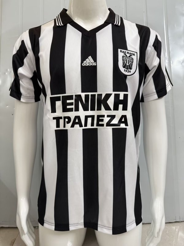 1998-1999 PAOK Thessaloniki Home Retro Soccer Jersey